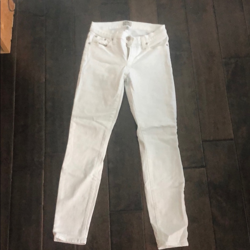 J. Crew Toothpick Skinny White Denim